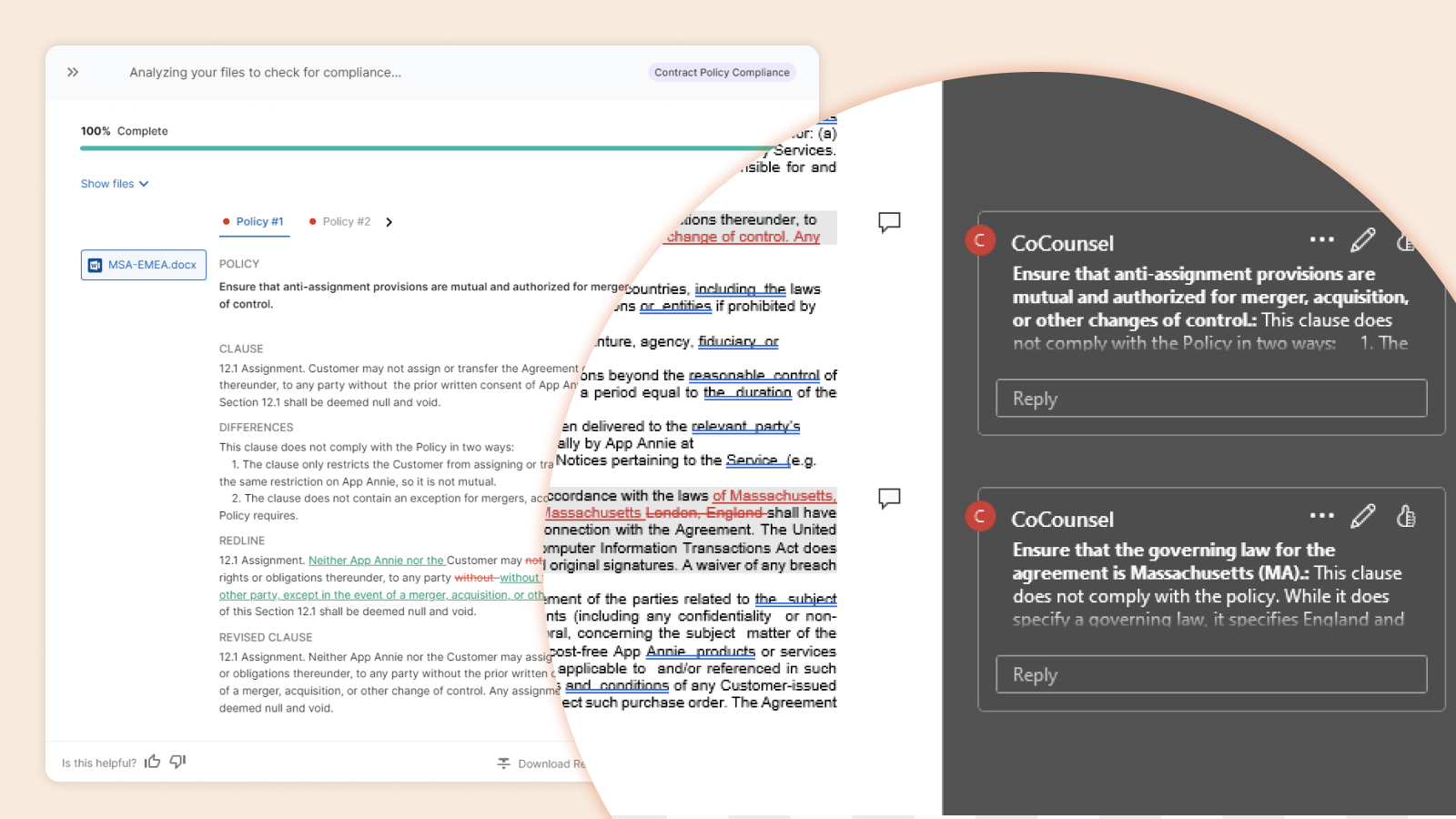 AI that ensures policy compliance
