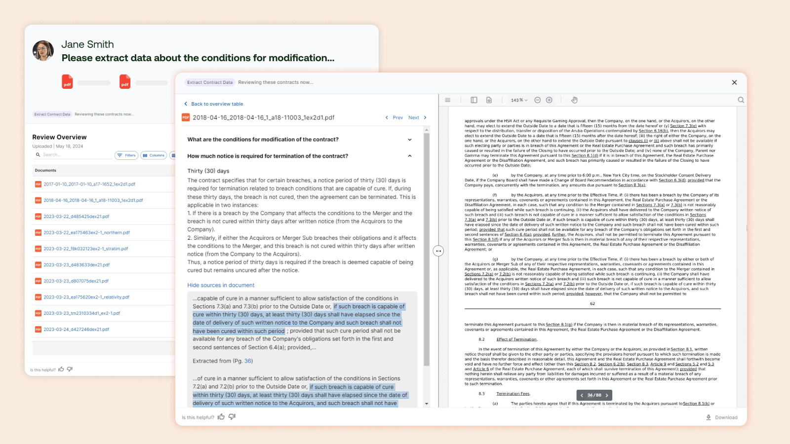 AI that extracts contract data