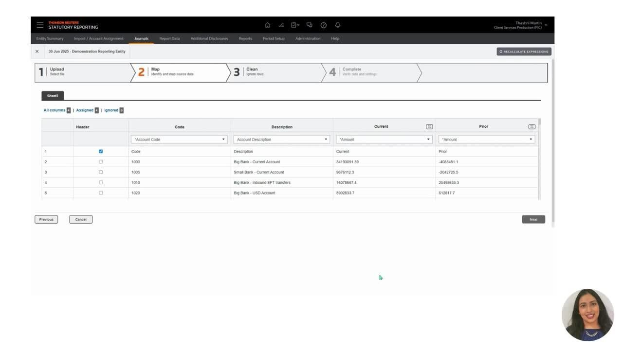 ONESOURCE Statutory Reporting demo