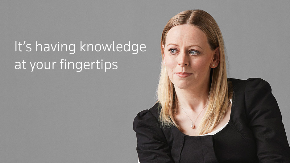 It's having knowledge at your fingertips