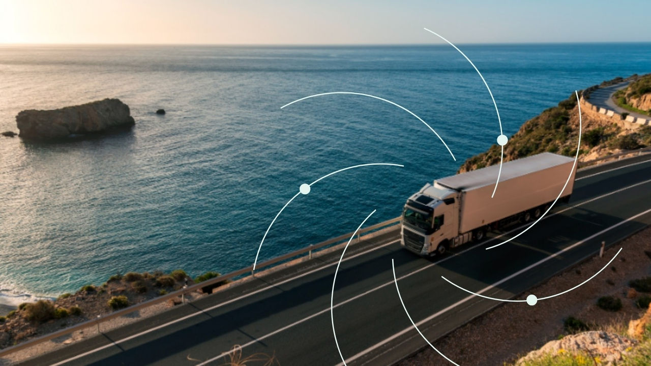 Freight truck on an Australian coastal road representing climate disclosure readiness and regulatory compliance.