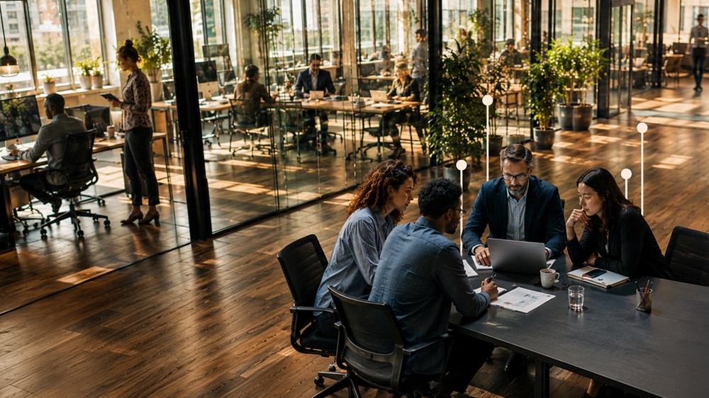 Team collaborating on indirect tax process automation and AI-enabled workflow transformation