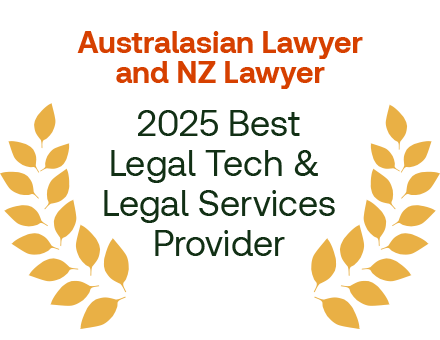 Australasian Lawyer and NZ Laywer - 2025 Best Legal Tech & Legal Services Provider