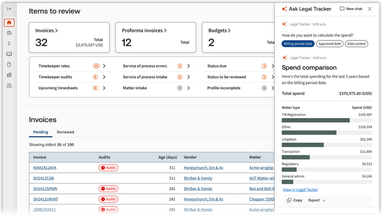 Legal Tracker screenshot