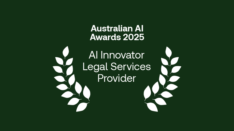 Australian AI Awards 2025 - AI Innovator Legal Services Provider