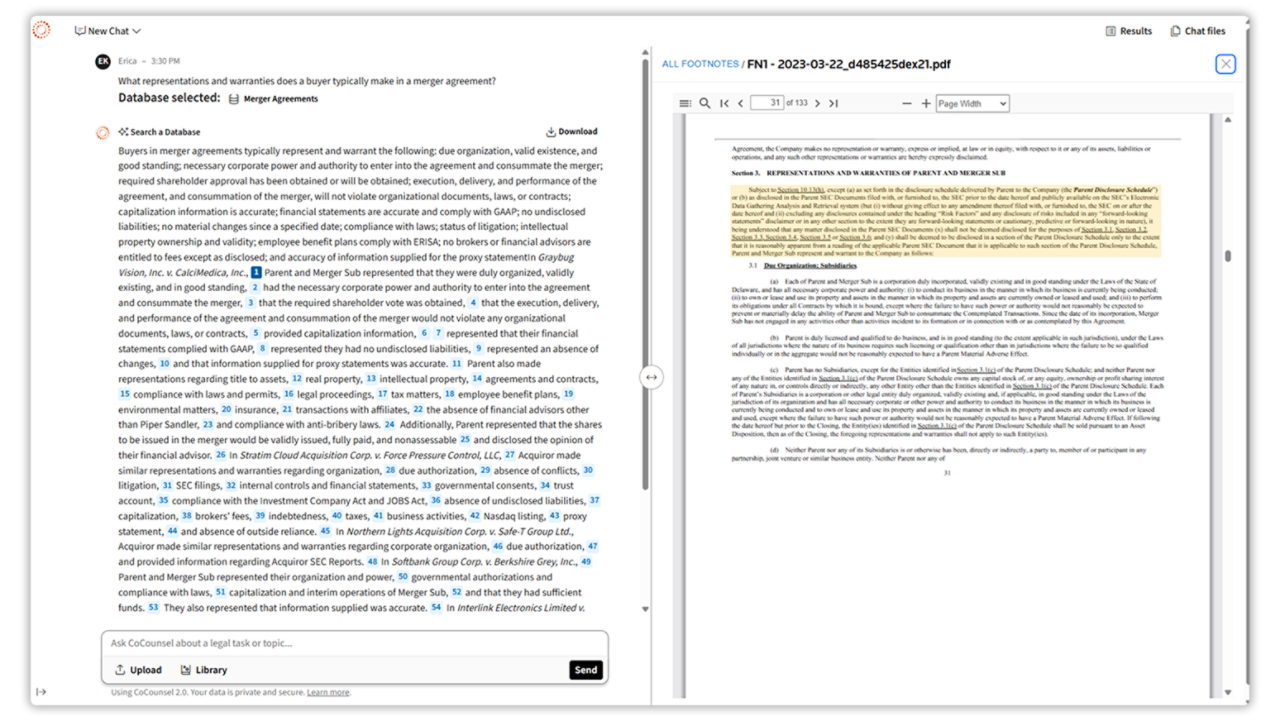 CoCounsel database