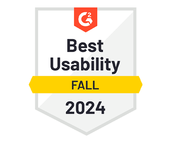 award badge - G2 Fall 2024 - Best Usability 