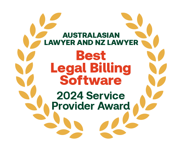 Award badge - Australasian Lawyer and NZ Lawyer 2025 Best Legal Tech and Legal Services Provider